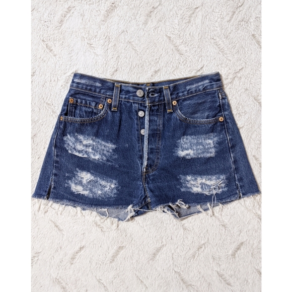 Levi's Pants - 🚫SOLD🆕 Vintage Levi 501 Custom Distressed Cut